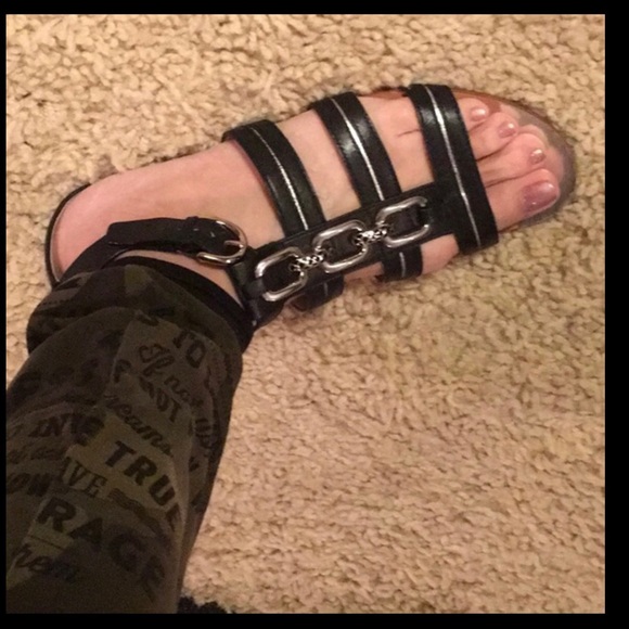 Authentic Coach Tesa Gladiator Style Leather Sandals w Silver Hardware Size 10 - Picture 15 of 16